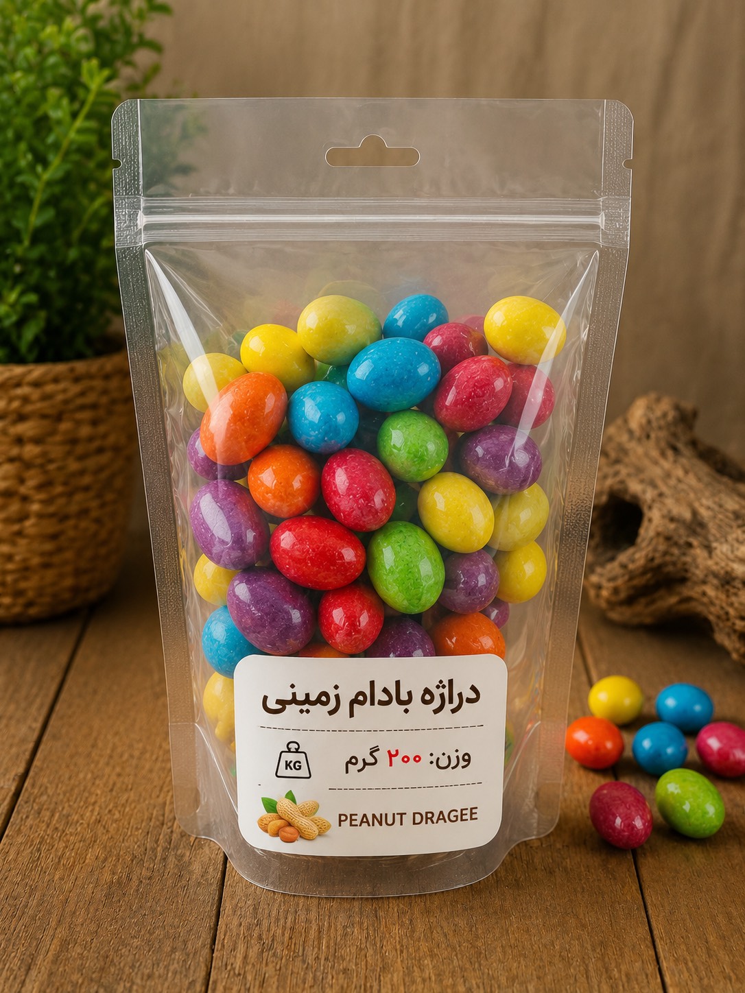 دراژه بادام زمینی شیری (200 گرم)